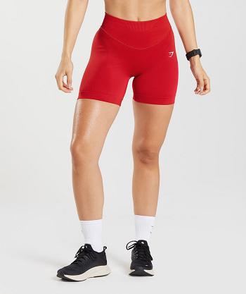Dámské Šortky Gymshark Sweat Seamless Sculpt Červené | CZ 3842GSO
